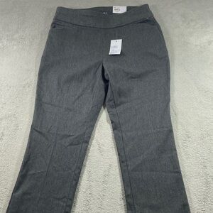 Croft & Barrow Pants Women Size 10 Regular Gray Stretch Comfort Waistband NWT